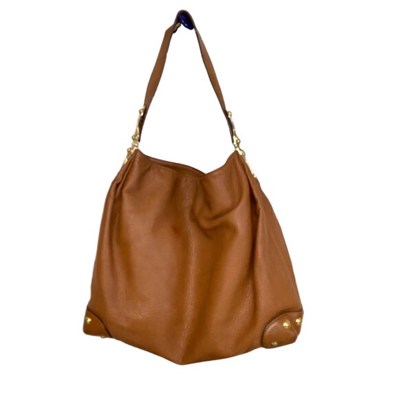 MICHAEL Michael Kors Pebbled Leather Walnut Brown Hobo Bag - Picture 1 of 9